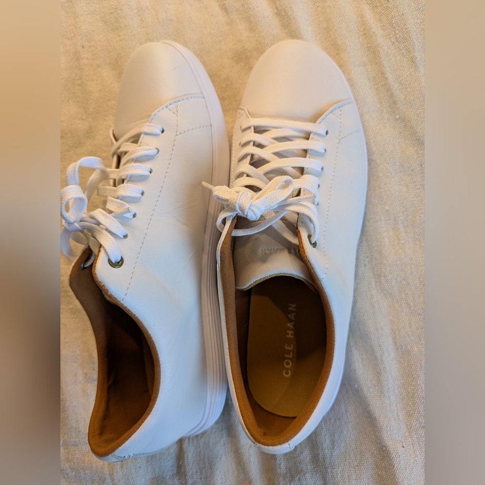Cole Haan Women's Classic White Sneakers - Picture 9 of 11